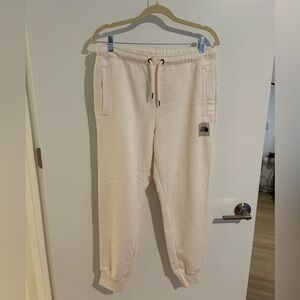 North Face - NWT- White Sweatpant Joggers (Size Medium)